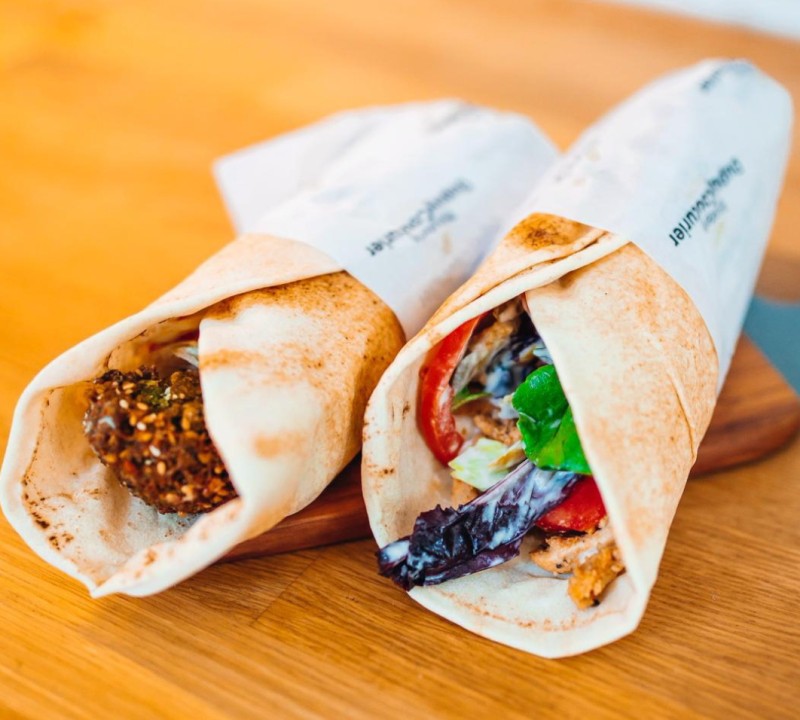 chawarma libanais accompagné de frites 